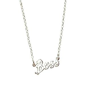 Avon Boss Necklace Silvetone